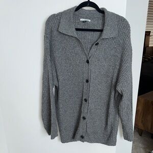 American Eagle Outfitters Gray Ribbed Women's Cardigan